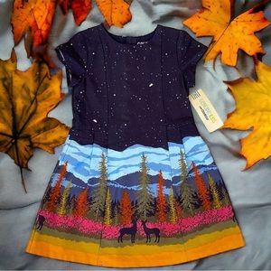Genuine Kids Woodland Deer Night Sky Dress